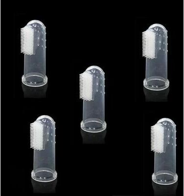 Uplifted Goods Soft Pet Finger Toothbrush For Gentle Dental Care 5pcs