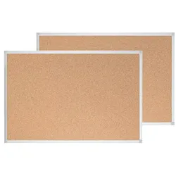 OTTO Office 2er-Pack Kork-Pinnwand 120 x 90 cm braun