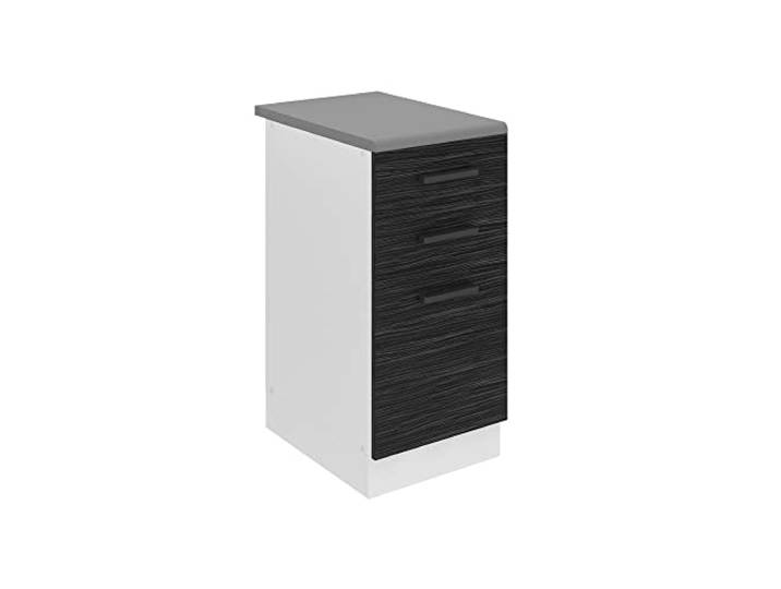 Belini Unterschrank SDSZ 40 cm, mit Arbeitsplatte, Königliches Ebenholz Küche, Küchenunterschrank Breite, Küchenschränke, Küchenschrank mit Schubladen