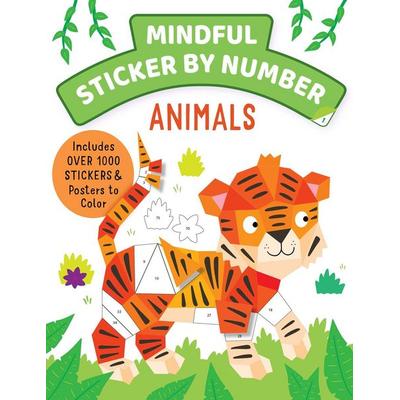 Mindful Sticker by Number: Animals, Taschenbuch von Insight Kids, Insight Editions, 978-1-64722-727-2