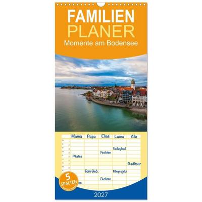Familienplaner 2027 - Momente am Bodensee mit 5 Spalten (Wandkalender, 21 x 45 cm) CALVENDO