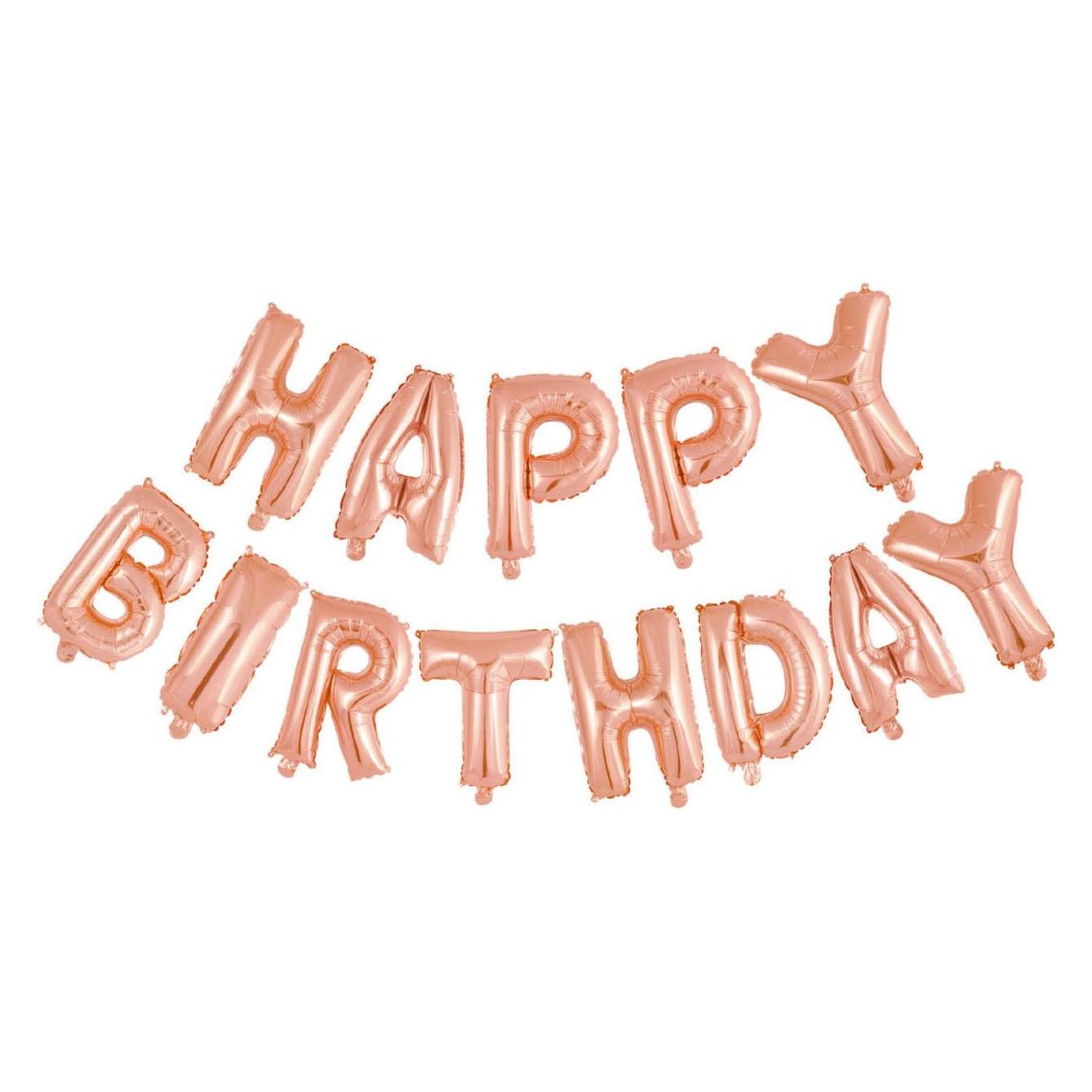 Globos Europe Folienballontext "Alles Gute zum Geburtstag" in Roségold (38866918)