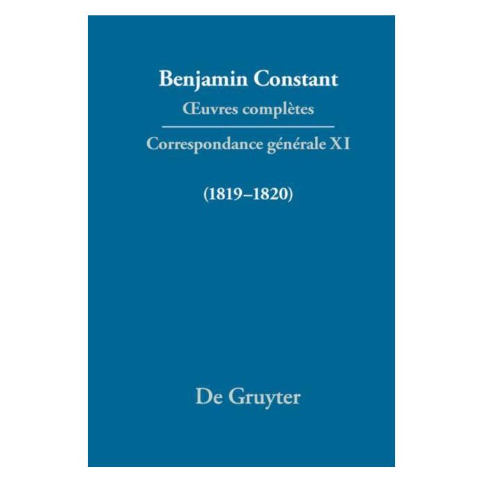 De Gruyter Correspondance générale 1819-1820 (Französisch, Hardcover) (66438937)