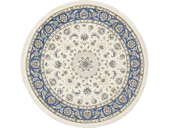 Nain 9La Signiert Teppich 115x118 Handgeknüpft Orientteppich Perserteppich Rund Wolle mit Seide