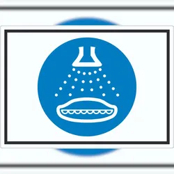 HB-Druck Wassersprühanlage einschalten beim Aussetzvorgang Symbol Aufkleber A2 (420x594mm)