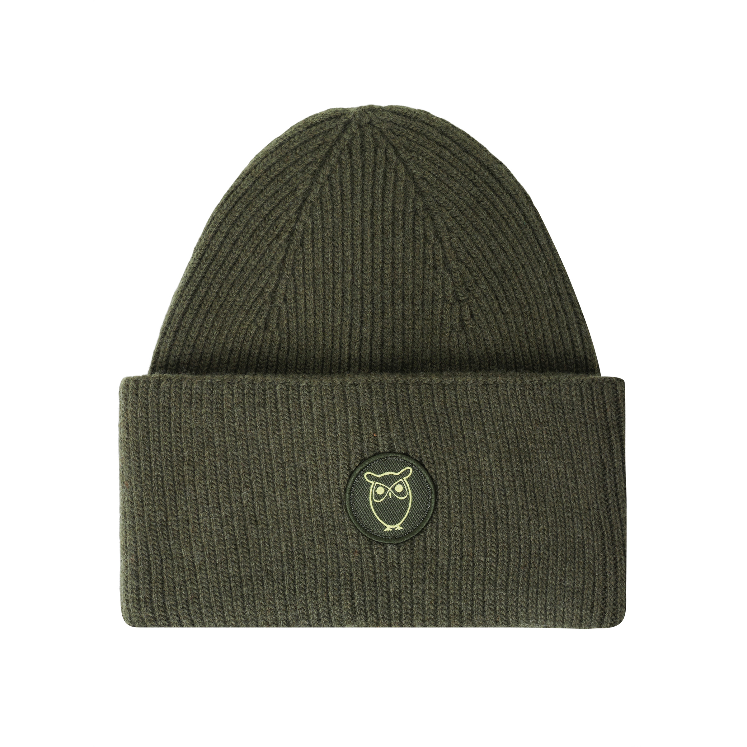 KnowledgeCotton Apparel Big Rib Mützen & Beanies oliv Lifestyle Hautfreundlich