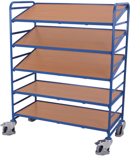 VARIOfit Chariot Euro avec 5 étagères en bois (sw-610.301)