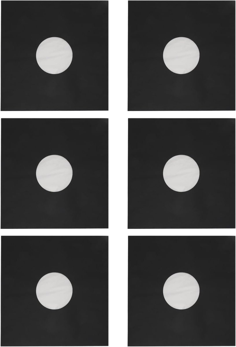20 stuks Papieren Platenhoezen - Mat Zwart - Antistatische Vinyl Beschermers voor Platen Opslag
