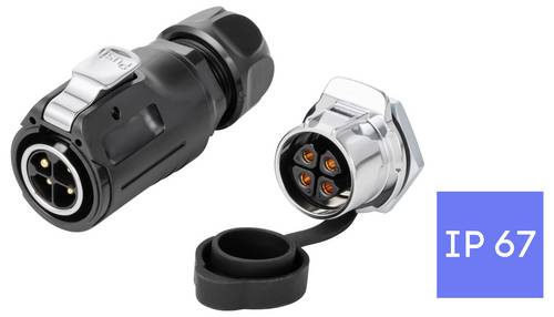 TRU COMPONENTS TC-15034268 Steckverbinder-Set Wasserdichter Steckverbinder Gesamtpolzahl: 4 1St.