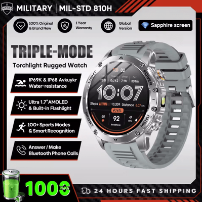 Inspire Picks PowerTrack X1 AMOLED GPS Smartwatch 1000mAh NFC Bluetooth Call Fitness Watch grey