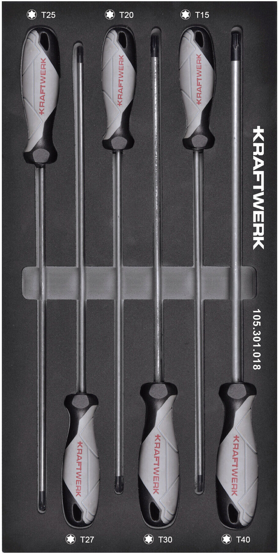Kraftwerk Lange Schraubendreher TX 6-tlg. 20x40 Einlage (105.301.018)