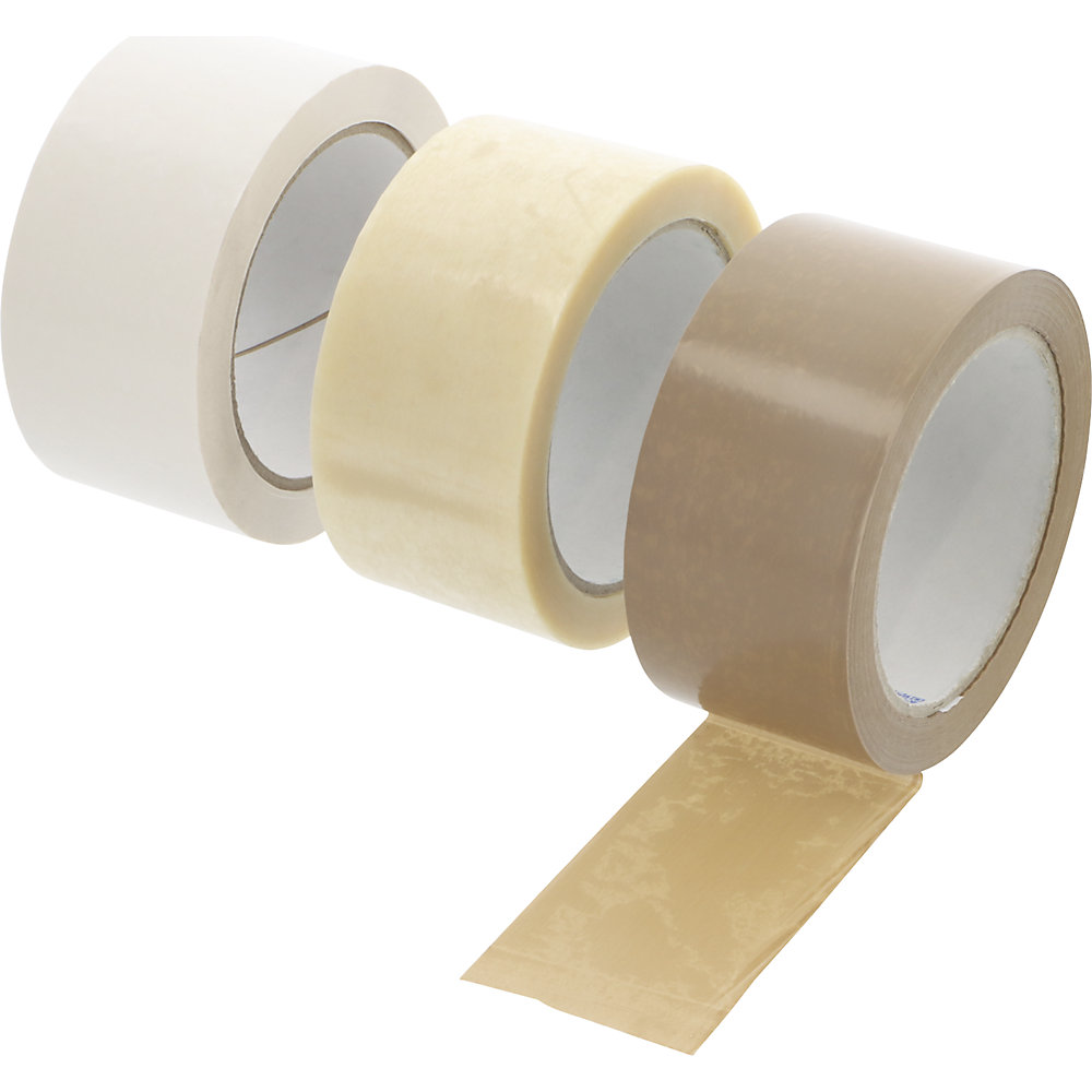 PVC-Packband Das Beste, 55 µm, weiß, Bandbreite 50 mm, Palette mit VE 1980 Stk ratioform