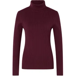 Tchibo - Gerippter Rollkragenpullover - Damen - Gr. XXL - dunkelrot