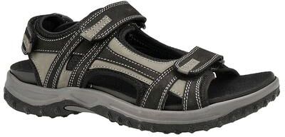 Drew Men's Warren 3 Strap - 8.5 Black Sandal E2