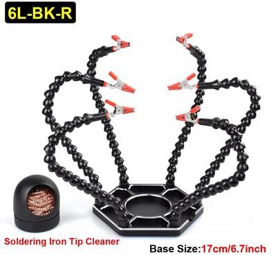 Inspired Finds Toolour Soldering Helping Hands With 3X LED Magnifier And USB Smoke Extractor Fan 6l bk r