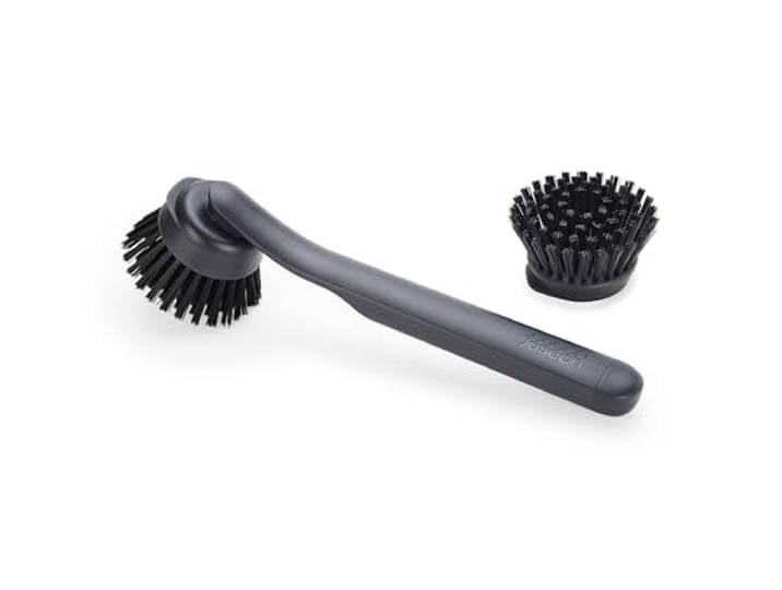 Joseph Joseph SinkTech Brosse à Vaisselle avec Tête de Remplacement\, Poils Durables\, Grattoir à Poêle\, Facile à Remplacer