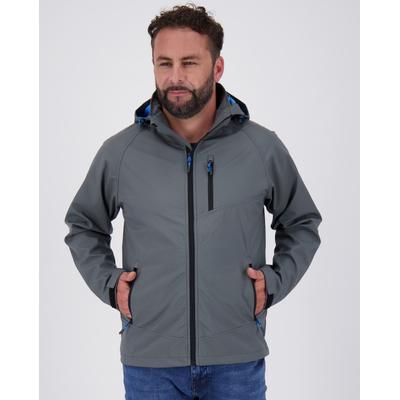 Softshelljacke LPO "ELLIOT PEAK III MEN", Herren, Gr. 4XL (60), grau (anthrazit), Softshell, 96% Polyester, 4% Elasthan, regular fit hüftbedeckend, mit Gummizug, Jacken Softshelljacke, auch in Großen Größen erhältlich