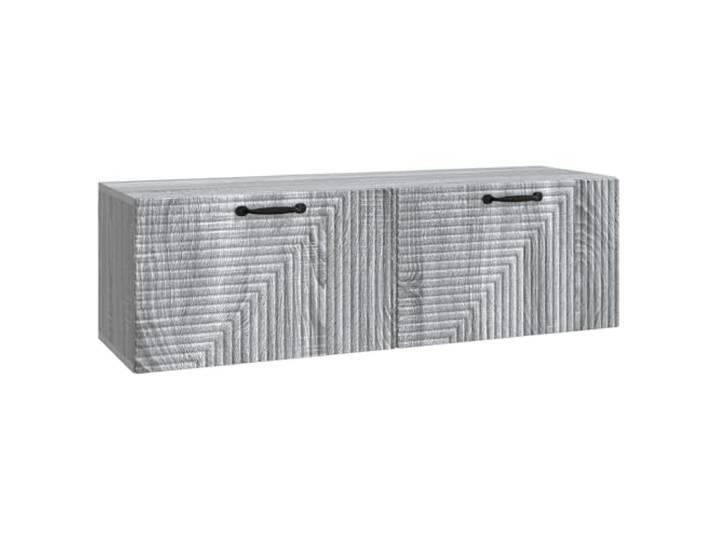 LMTYOENFG Wandmontierter TV Schrank Graues Sonoma 98x31x30cm Platzsparendes Lowboard für Wohnzimmer und Schlafzimmer mit 2 Klapptüren und 60 kg Belastbarkeit.