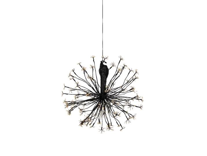 Lampe de Noël à suspendre sphère noire 60cm LED incluse avec