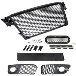 Frontgrill mit Emblem und Kennzeichenhalter u. Lüftungsgitter passend für Audi A4 B8 8K