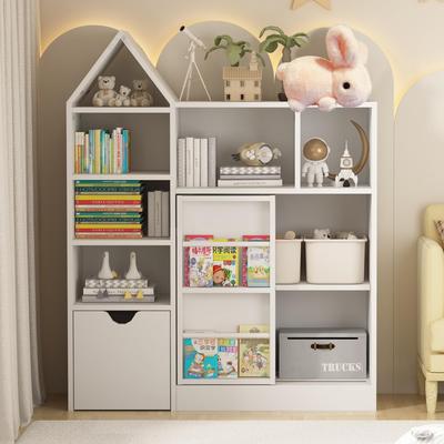"Garvee 43.7"" Kids Toy Storage Organizer and Bookshelf, Floor Cabinet with Cubbies and Movable Drawers"