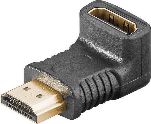 Goobay HDMI Winkeladapter HDMI-A mannelijk naar HDMI-A vrouwelijk verguld