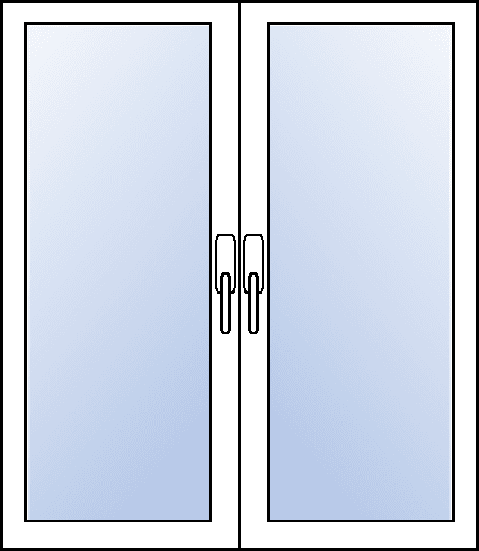 Scheurich Aluminium Balkontür 2-flügelig - RAL 9016