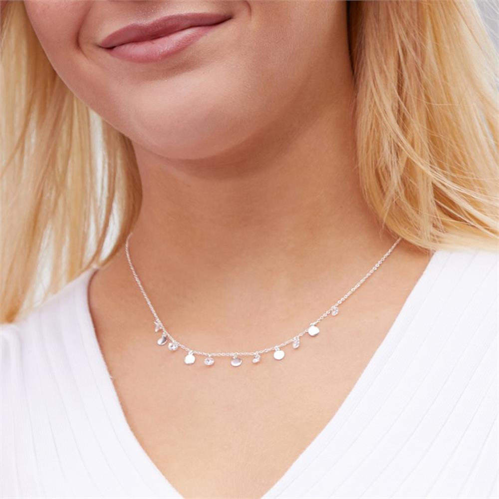 Unique Halskette aus Sterlingsilber mit Zirkonia silber