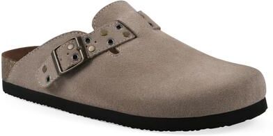 Women's Benben Footbeds Clog by White Mountain in Taupe Suede (Size 10 M)