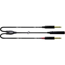 Cordial CFY 0,3 KPP Audio Y-Adapter [1x Klinkenbuchse 6.35 mm - 2x Klinkenstecker 6.35 mm] 30.00 cm Schwarz