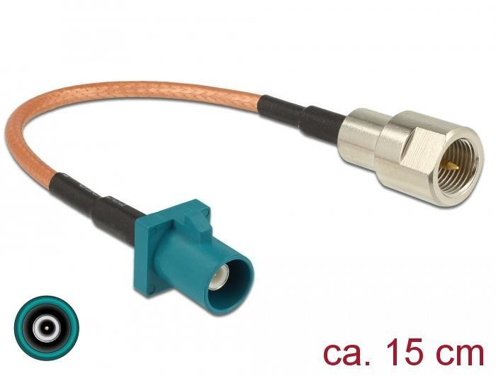 Delock 89834 RG-316 Coaxiale Kabel, 0,15 m, Meerkleurig