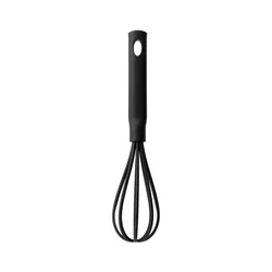 Brabantia Schneebesen Klein Non-Stick Black Line, Rührbesen, Küchenhelfer, Kunststoff, Schwarz, 365287