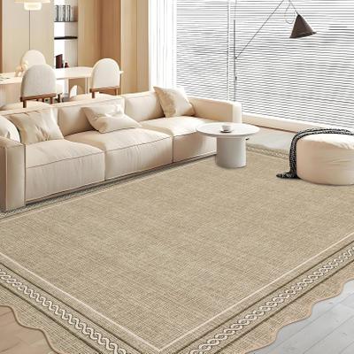 Garvee Modern Curved Rope Border Scalloped Area Rug