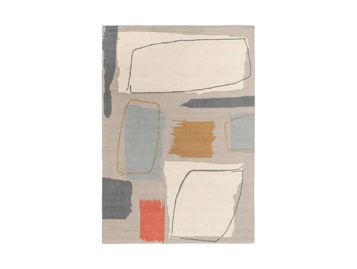 Designer Wollteppich „Composition“ - handgetuftet Amber Loop 120 x 180 cm SCION