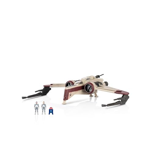 Jazwares Star Wars Micro Galaxy Squadron ARC-170 Starfighter voertuig met drie accessoires voor microfiguren