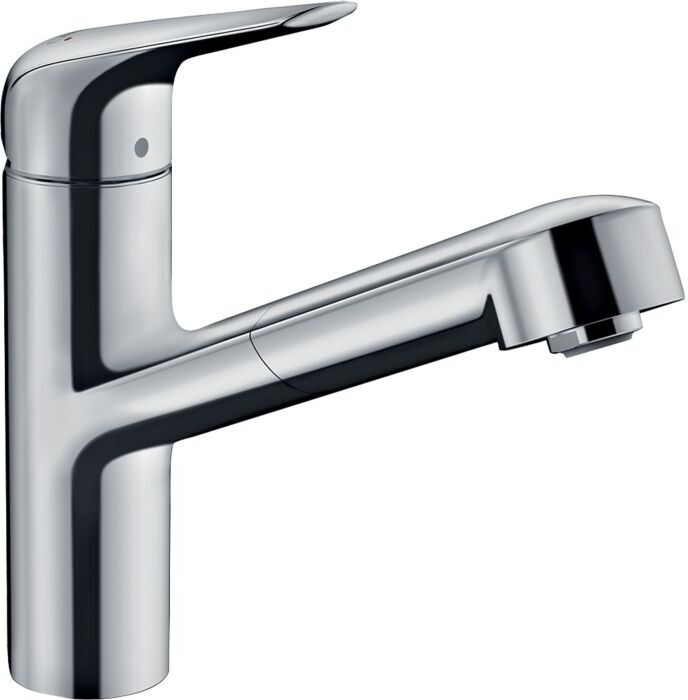 Hansgrohe Focus M42 Küchenarmatur 150 71814000 mit Ausziehauslauf, chrom, 1 jet