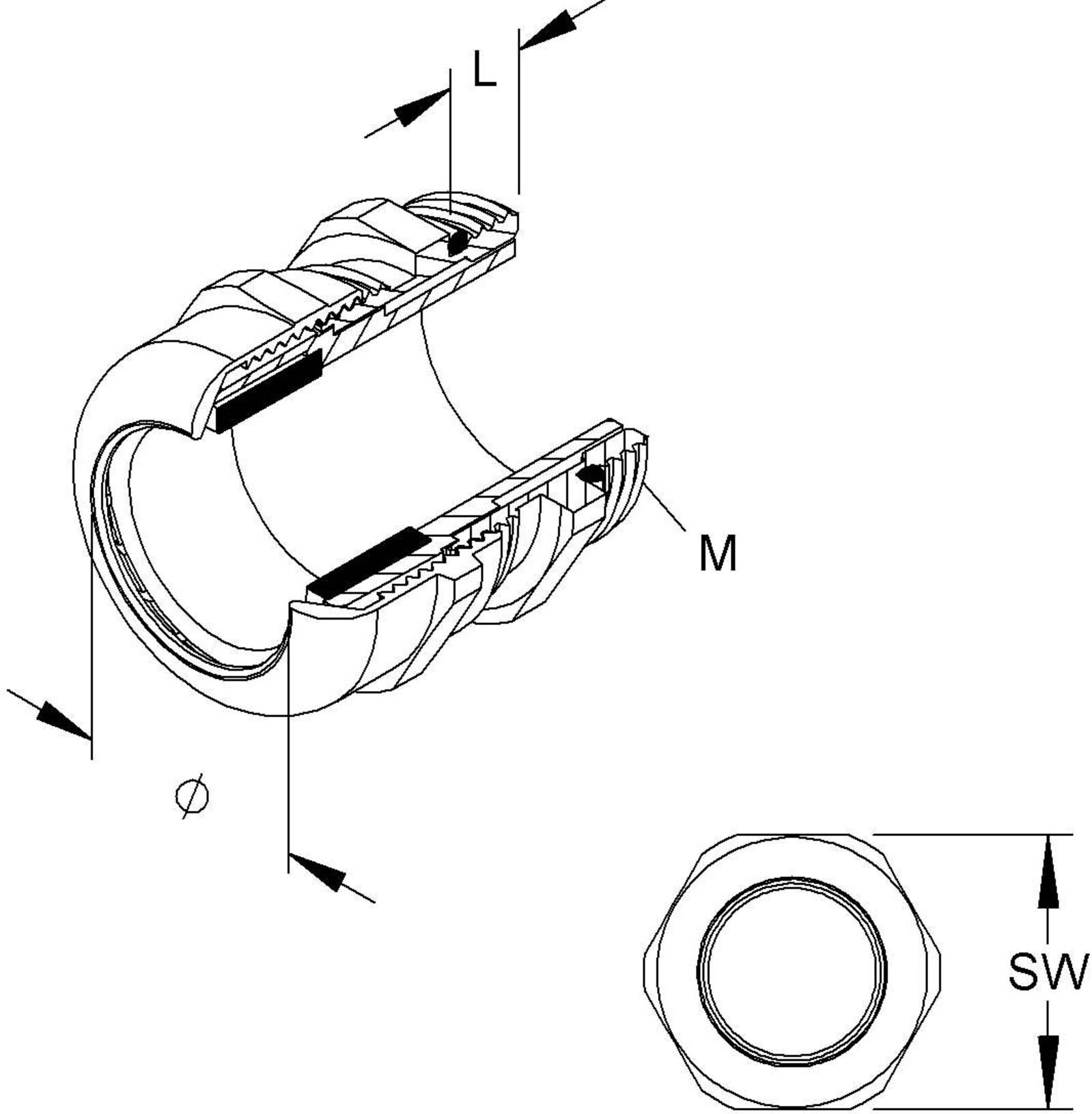 HKL IPON-Kabelverschraubung M16 ms 2234M16)