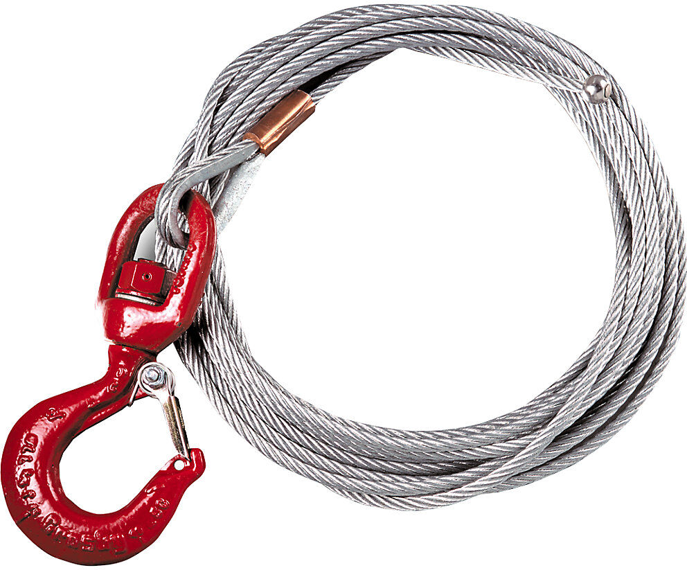 Stahlseil inkl. Lasthaken, Seil-Ø 4,8 mm, Länge 13,7 m, ab 2 Stk Thern