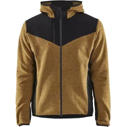 Strickjacke "5940" - XXS - honiggold/schwarz