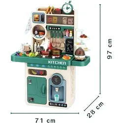 Coemo Kinderküche Tony Spielküche TÜRKIS mit viel Zubehör