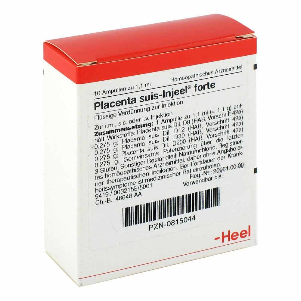Biologische Heilmittel Heel GmbH Placenta Suis Injeel forte Ampullen 00815044