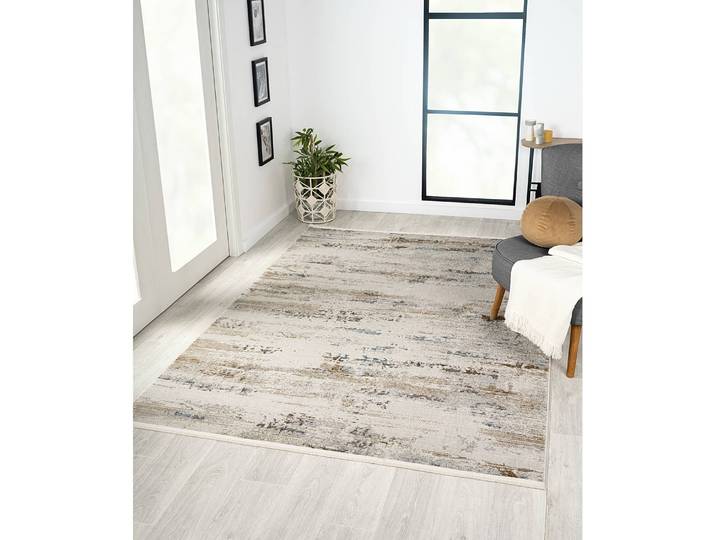 Kurzflorteppich Esme I Beige 160 x 230cm Mischgewebe