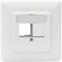 Frontplatte und Einbaurahmen für Multimedia / Keystone Module weiß