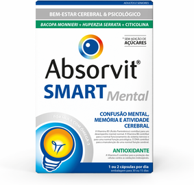 Absorvit Smart Mental Bem-Estar Cerebral e Psicológico 30 cápsulas