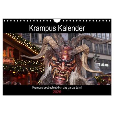Krampus Kalender 2026 (Wandkalender 2026 DIN A4 quer), CALVENDO Monatskalender