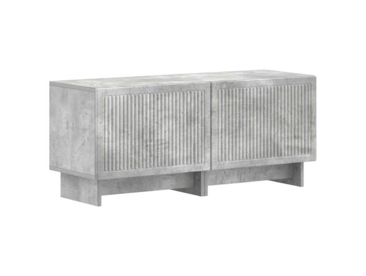 hliofuir TV-Schrank 2er-Set Betongrau Holzwerkstoff 49x35x43 cm Kompakte TV-Möbel mit flexiblen Drehtüren für Schlafzimmer und kleine Wohnungen, feuchtigkeitsresistent und pflegeleicht.