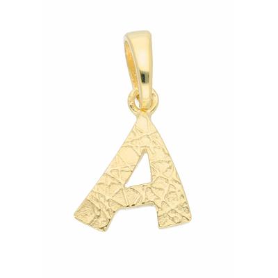 Buchstabenanhänger ADELIA´S "Damen & Herren 333 Gold Buchstabenanhänger A", gold, Schmuckanhänger, Herren, Gold, für Damen & Herren