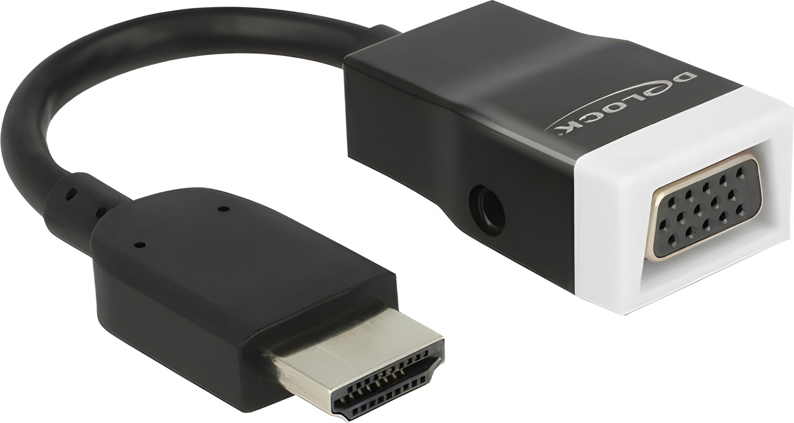 Delock 65587 HDMI naar D-Sub15 Adapter met Audio en Schroefloze Bevestiging