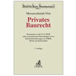 Beck'sche Kurz-Kommentare / Privates Baurecht, Fachbücher von Antje Boldt, Burkhard Messerschmidt, Wolfgang Voit