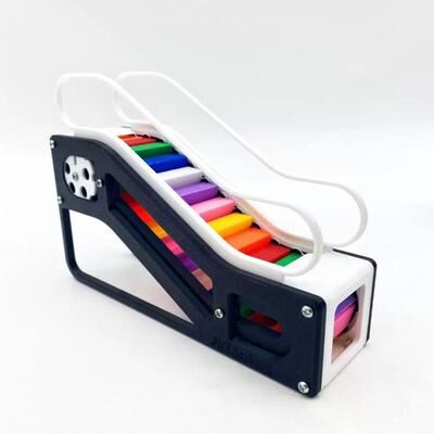 ModernMart STEM Mini Escalator Model Kit For Kids DIY Wooden Science Puzzle Toy black Rainbow Color